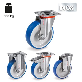 TR-61CC-NLX-Wheels with stainless steel standard duty brackets